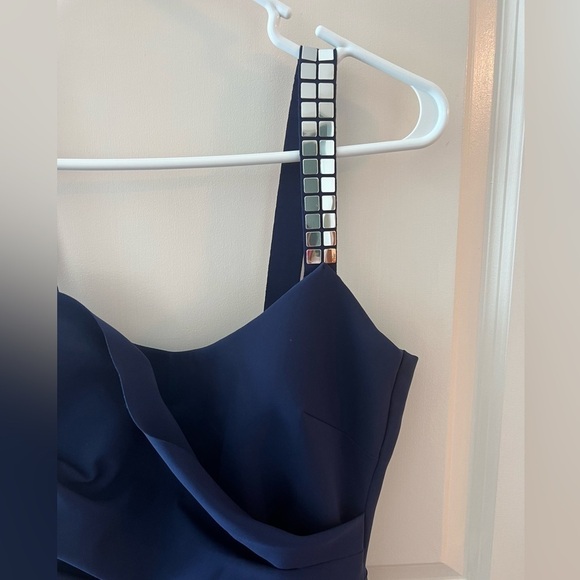 Chiara Boni Navy Shami Sleeveless Midi Dress NWT - Picture 4 of 16